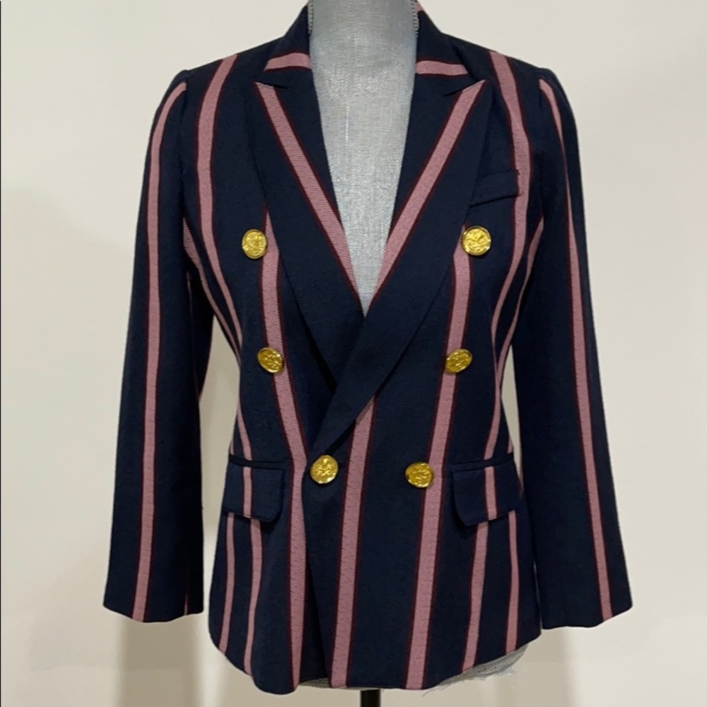 Smythe Blazer 6 Blue Pink Red stripe dickey